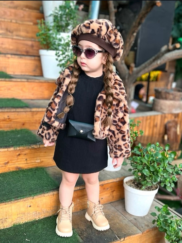 ست سارافون و کت خز پلنگی و کلاه کد ۳۴۰