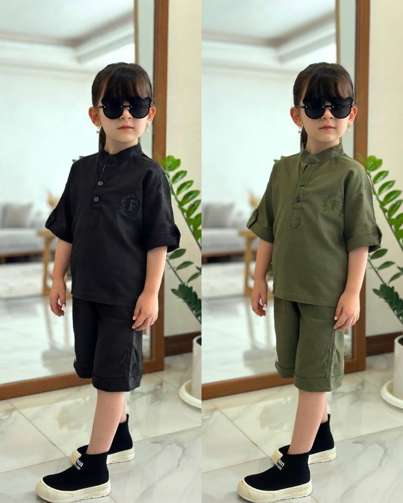 ست تیشرت شلوارک اسپرت بچگانه کد ۴۰۹